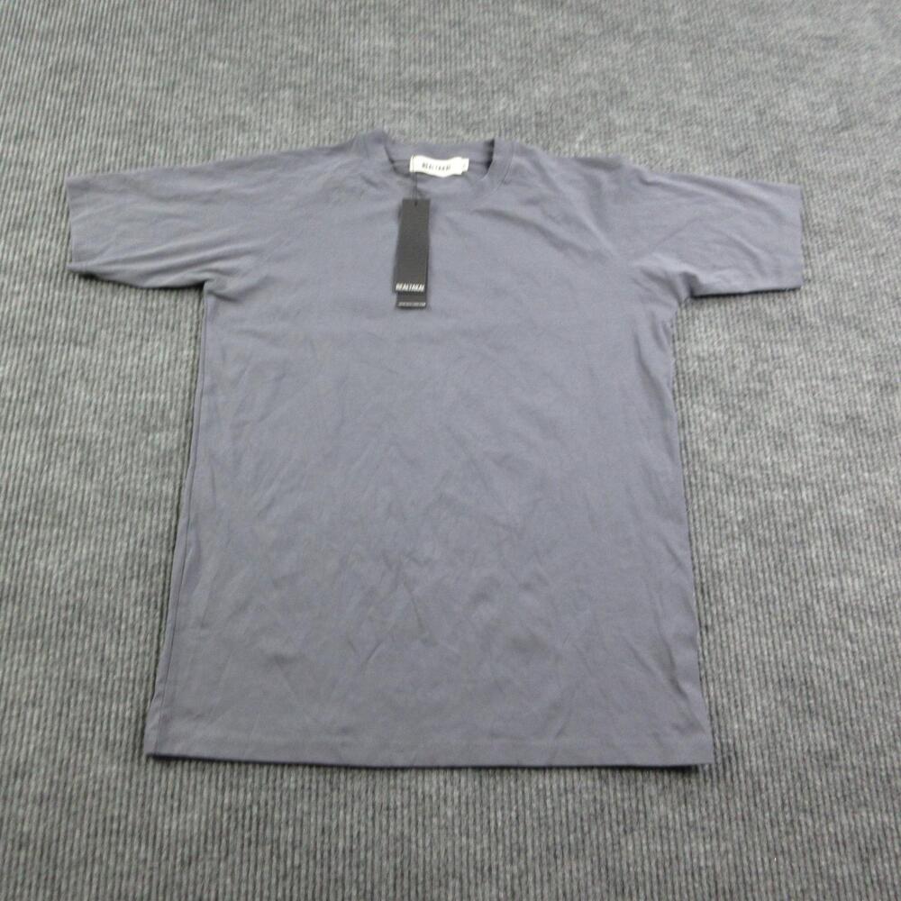 REALTAKAI Shirt Mens XL Gray Crew Neck Cotton Jersey Basic Tee Short Sleeve NWT